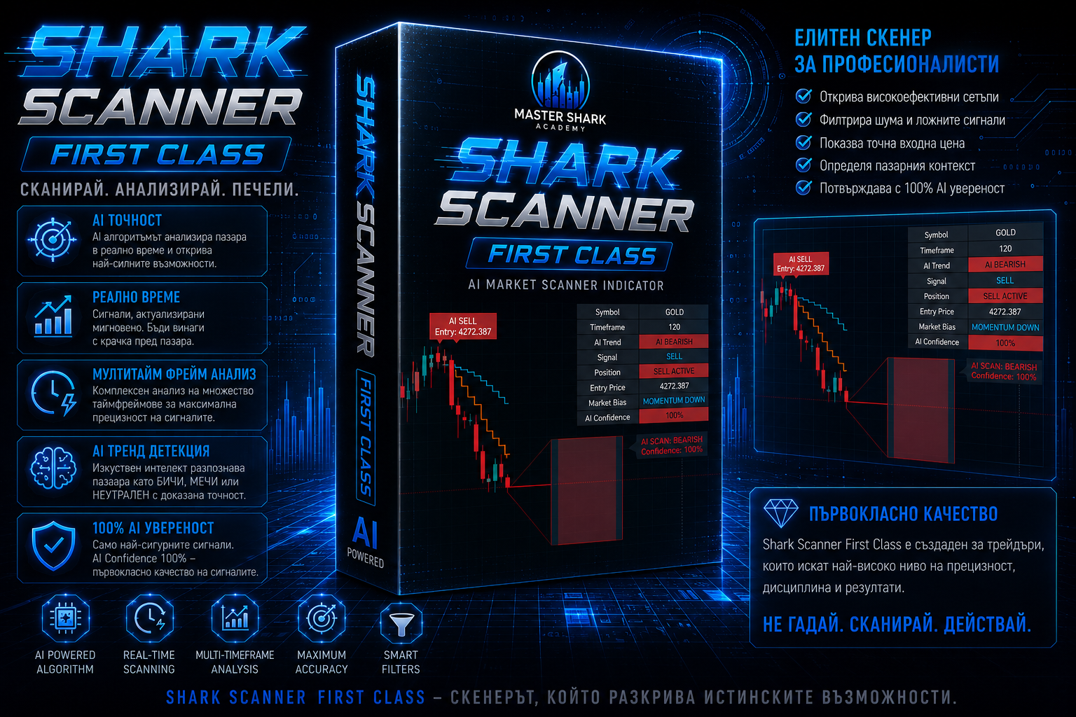 Shark AI Scanner — First Class